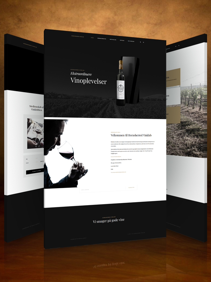 Hjemmeside med shop til Vinklub